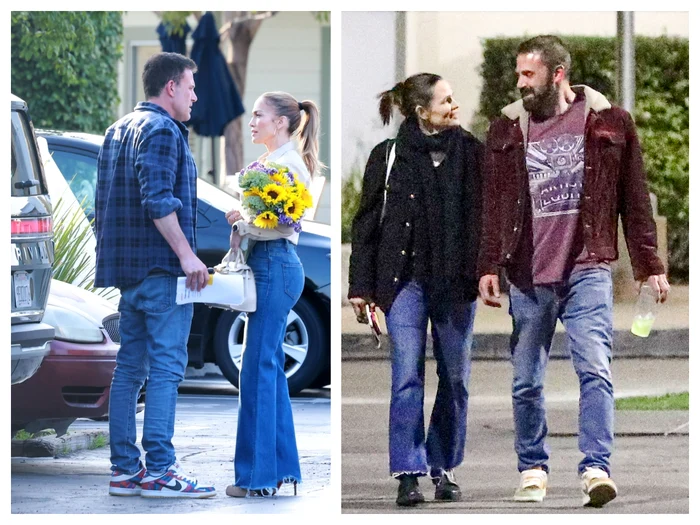 Ben Affleck cu Jennifer Garner și Jennifer Lopez jpg