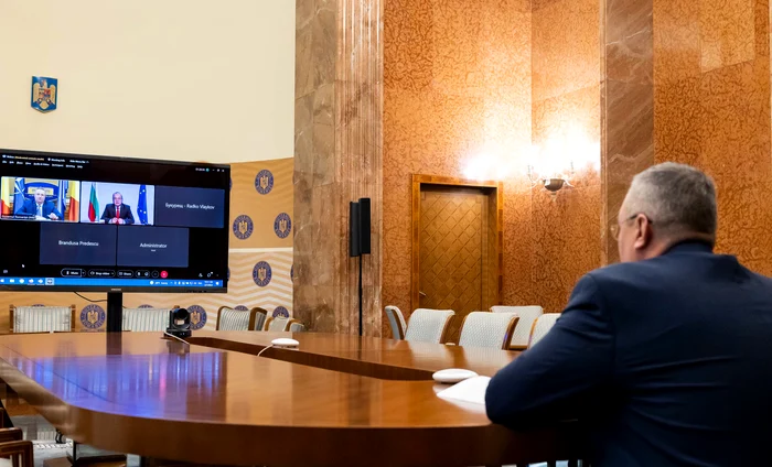 Nicolae Ciucă, videoconferință cu premierul Republicii Bulgaria FOTO: GOV.ro