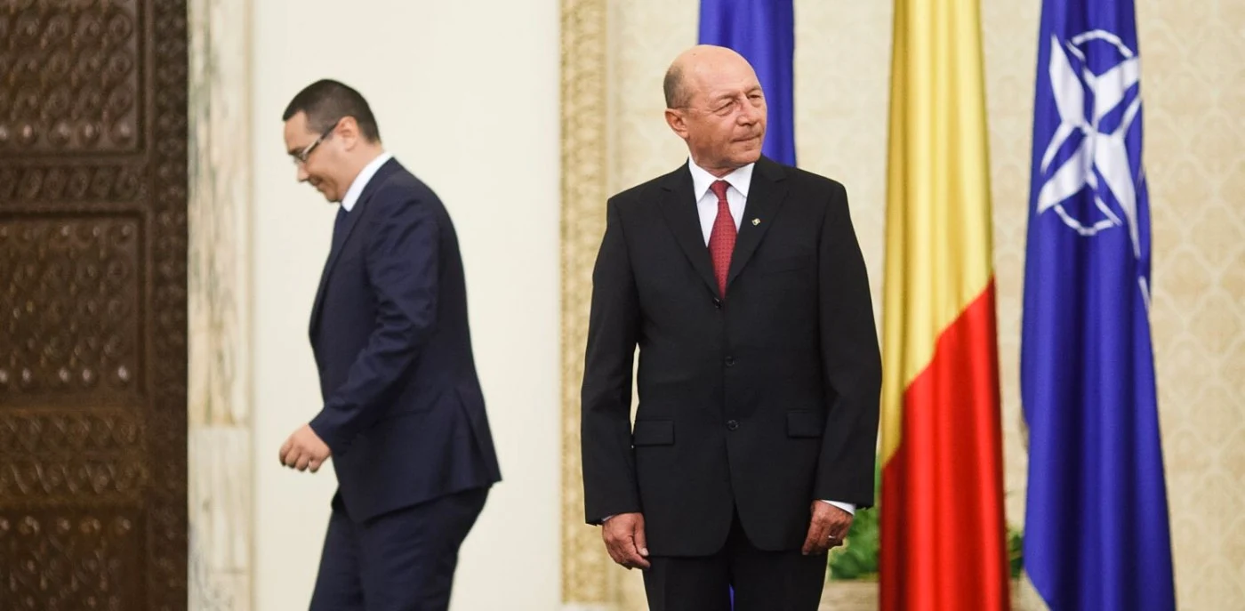 Premierul Victor Ponta, altături de preşedintele Traian Băsescu FOTO Mediafax