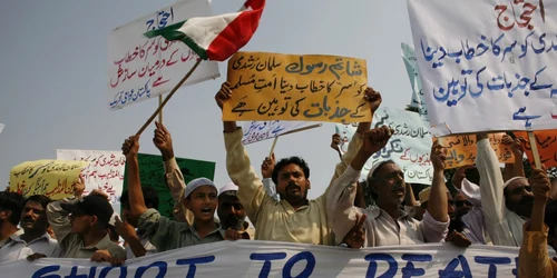 Protest Salman Rushdie FOTO Getty Images