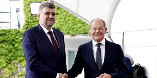 Marcel Ciolacu și Olaf Scholz, cancelarul Germaniei FOTO: Facebook