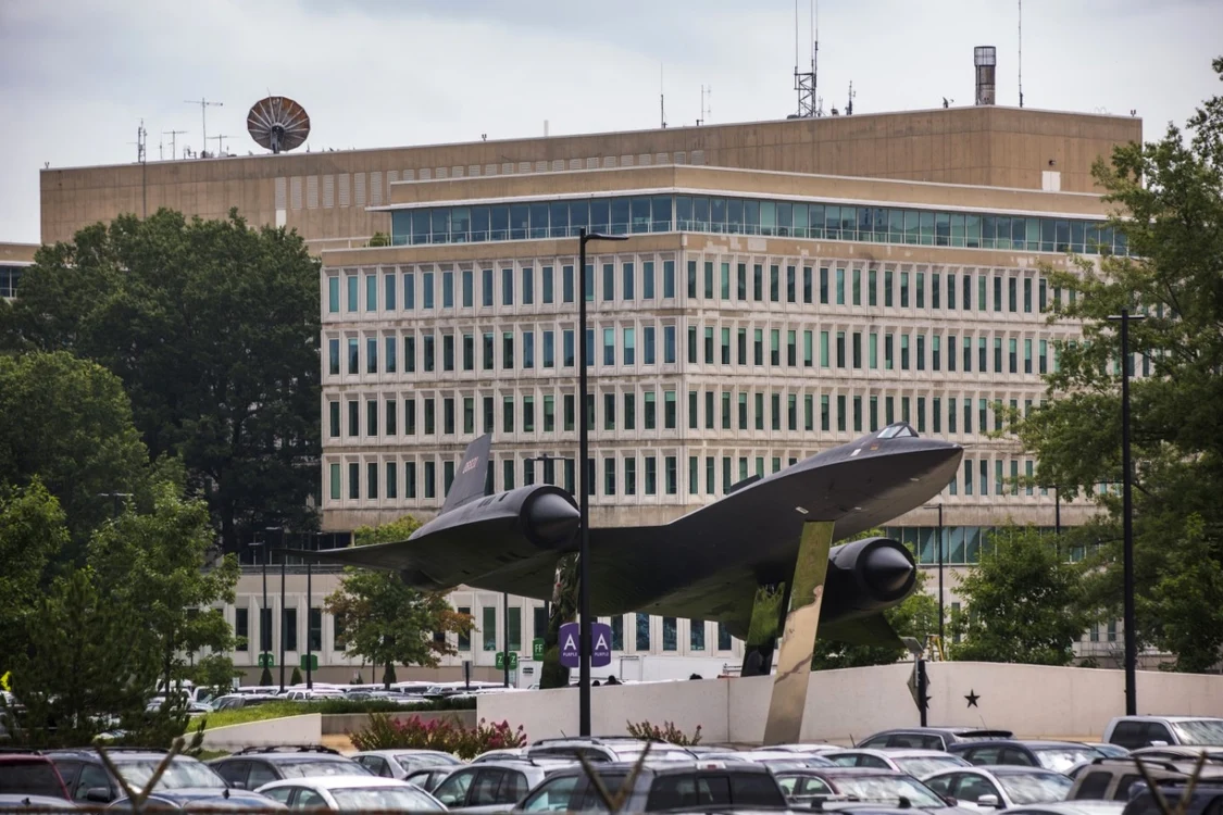 Avion supersonic A-12 la sediul CIA din Virginia FOTO EPA-EFE