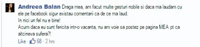Ce le-a răspuns Andreea Bălan fanilor