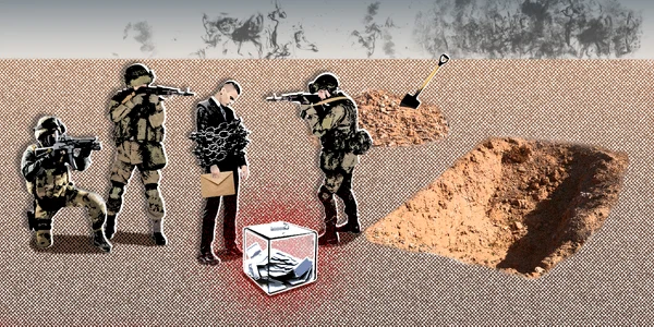 Referendum în Donbas  Ilustrație a portalului EU vs Disinfo jpg