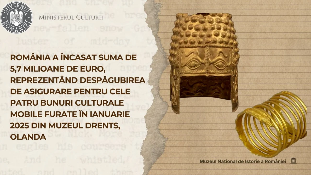 România a încasat despăgubirea pentru bunurile furate de la Muzeul Drents din Olanda