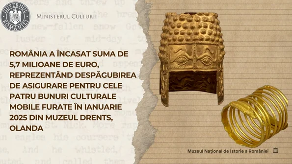România a încasat despăgubirea pentru bunurile furate de la Muzeul Drents din Olanda