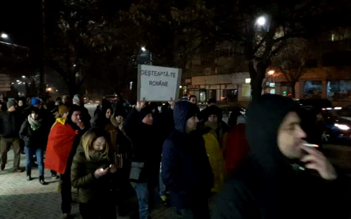 Protest la Slatina FOTO Alina Mitran