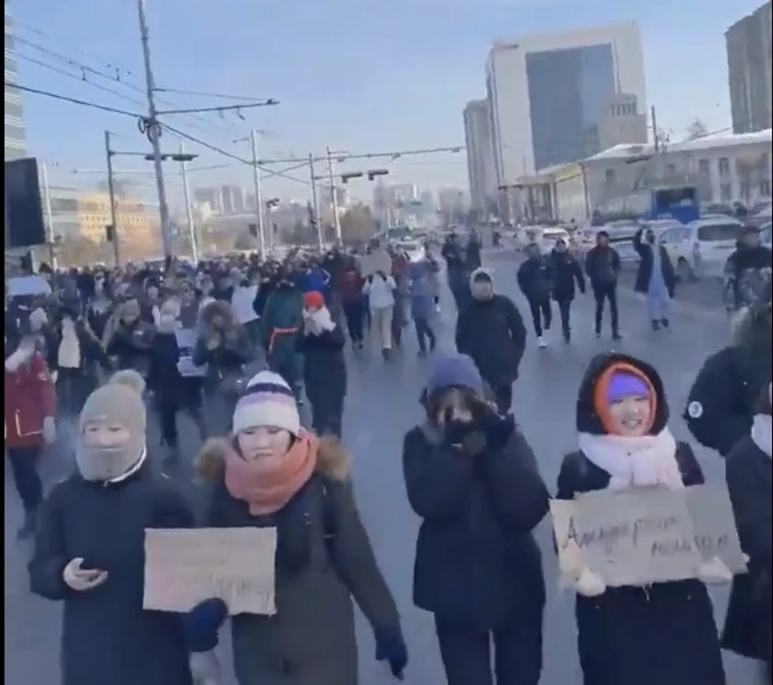 Proteste în Mongolia, Foto: Captura video
