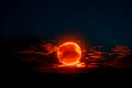 glowing sunset sky natural phenomenon beauty generated by ai jpg