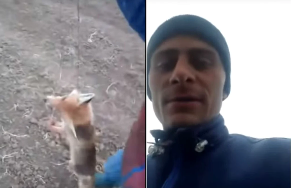 Braconierul din Vâlcea, Bebe Coarnă şi prada lui; Foto captură video