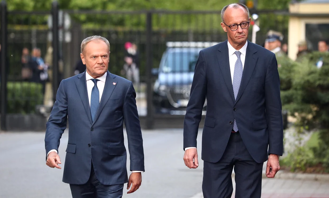 Premierul polonez Donald Tusk și cancelarul Friedrich Merz/FOTO:X 
