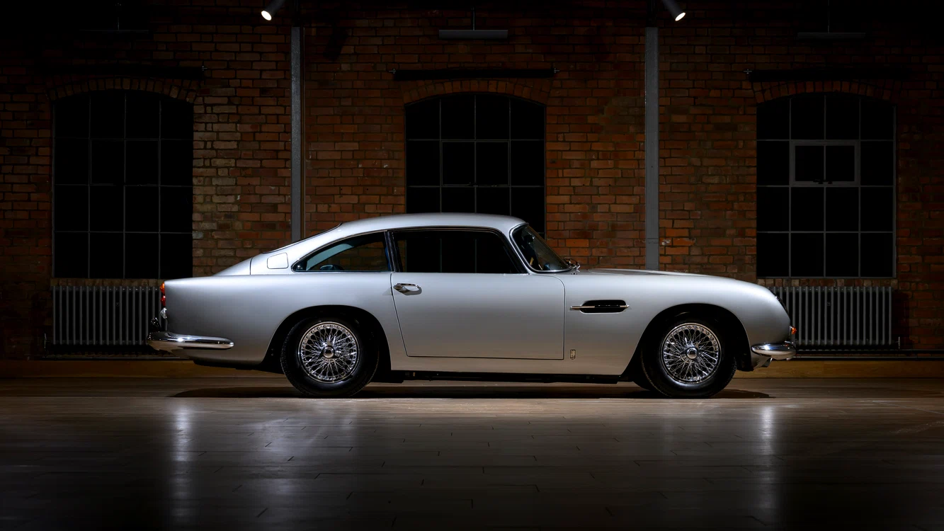 Mr and Mrs Williams 1965 Aston Martin DB5 Vantage post restoration at Aston Martin Works 2 jpg
