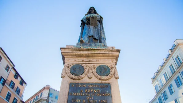 Calendar 17 februarie: 1600   Filosoful Giordano Bruno a fost ars pe rug pentru erezie, la Campo de' Fiori, în Roma jpeg