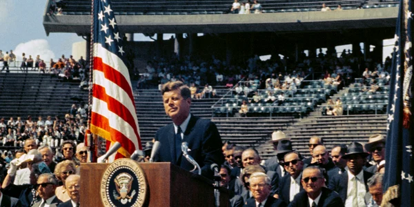 kennedy speech 5 speaking at rice 1962 jpg