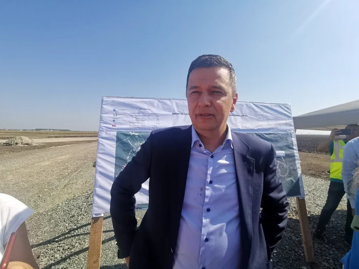 Sorin Grindeanu, pe șantierul drumului de legătură Timișoara - Autostrada A1 FOTO Ștefan Both 