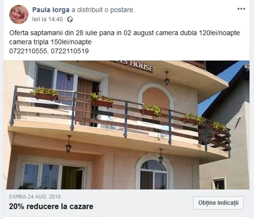 Leo Iorga şi soţia sa au redus preţul camerelor 