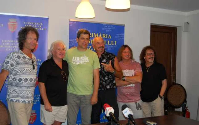 Trupa Smokie, alături de primarul Zalăului, Radu Căpîlnaşiu
