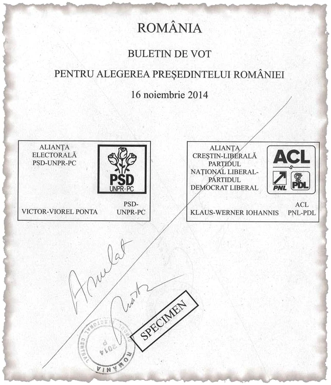 Aşa arată buletinul de vot