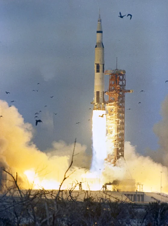 Apollo 9 a fost prima misiune cu personal uman la bord care a aterizat pe Lună. Foto arhivă