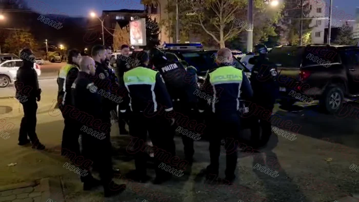 Au fost trimise și întăriri iar întreaga scenă a fost filmată. FOTO: captură video Vremea Nouă