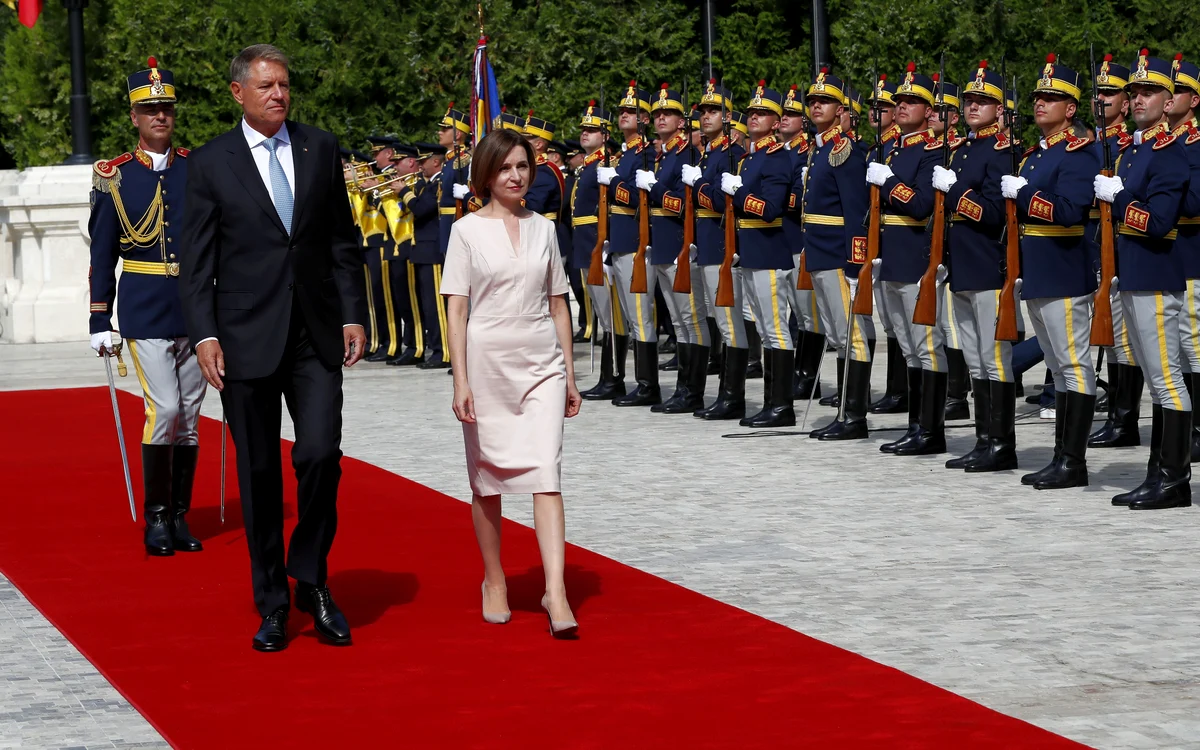 Klaus Iohannis și Maia Sandu FOTO EPA-EFE