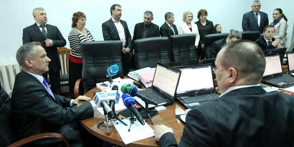 Foto de Tudor Iovu. Judecătorii Curții de Apel Economice la Consiliul Superior al Magistraturii
