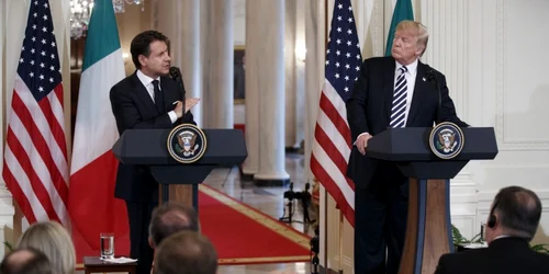 Donald Trump şi Giuseppe Conte la Casa Alba FOTO EPA