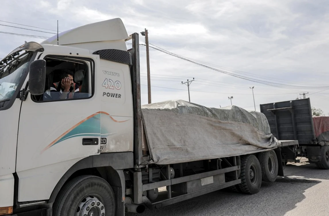 Ajutoare umanitare transportate în Gaza FOTO EPA-EFE