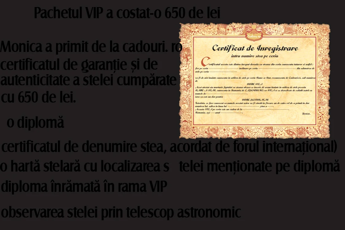 Pachetul VIP a costat-o 650 de lei