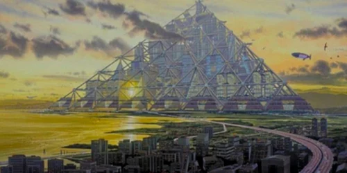 Oraşul piramidă conceput de compania Shimizu pentru a fi ridicat în Tokyo Foto Shimizu Corporation