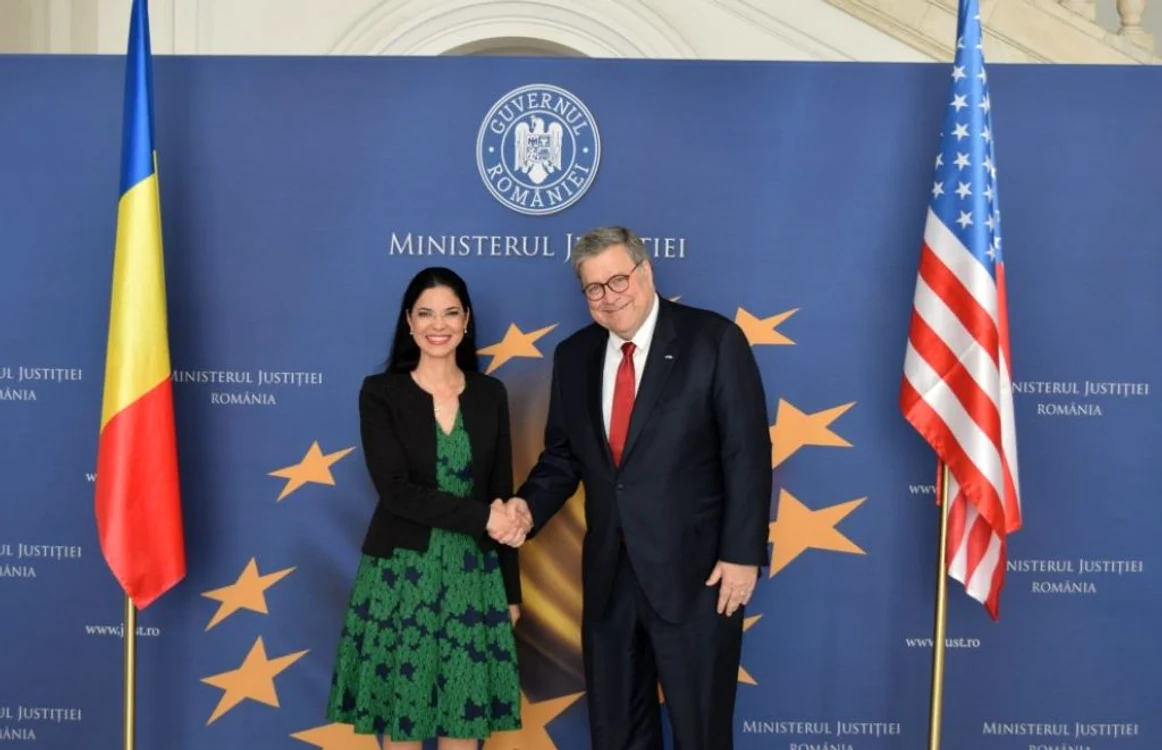 Ana Birchall şi William Barr, procurorul general al SUA Foto: Facebook