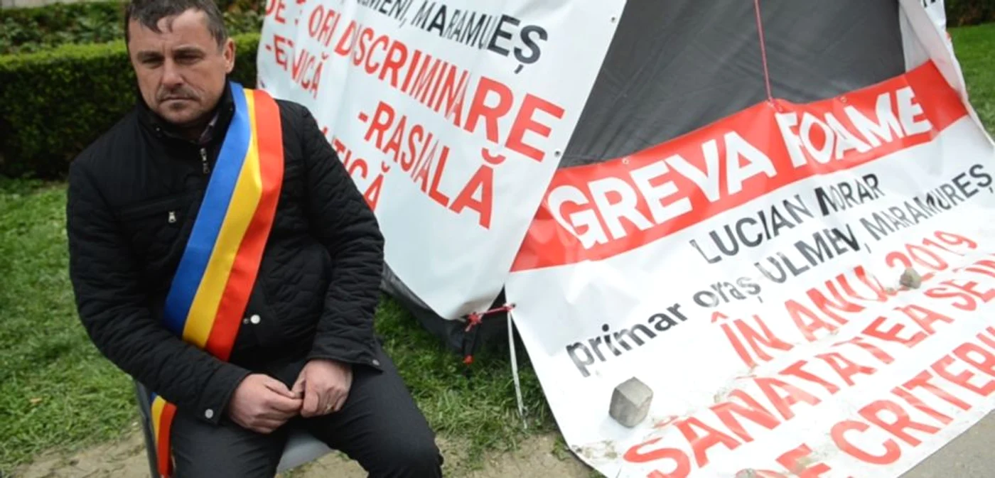 Lucian Morar, primarul oraşului Ulmeni, a făcut greva foamei timp de 10 zile.