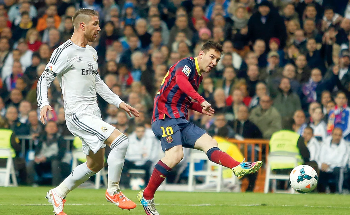 
    Messi s-a simţit mereu în largul lui pe teren la  meciurile cu Real MadridFoto: AP  