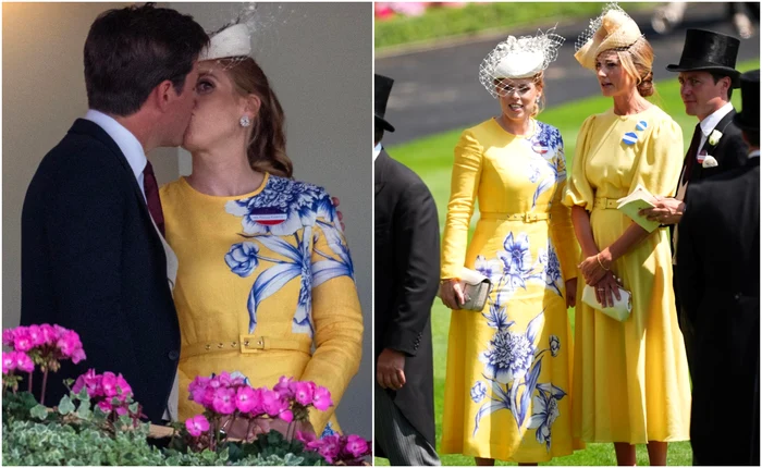 Prințesa Beatrice și Harriet Sperling la Royal Ascot în rochii similare Profimedia jpg