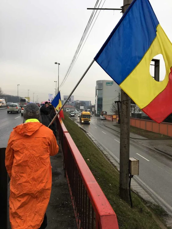 protestatarii clujeni au ajuns în Bucureşti FOTO Elena Stolerciuc