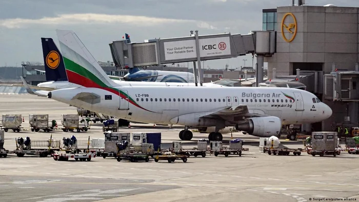 Avion al Bulgaria Air aterizat pe aeroportul din Frankfurt 