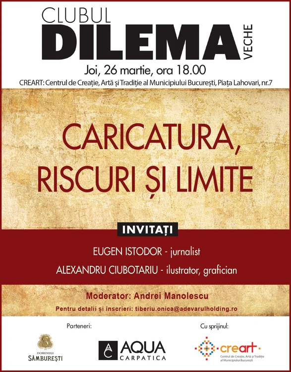 Clubul Dilema veche: Caricatura – riscuri și limite jpeg