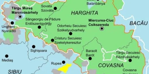 Harta Ţinutului Secuiesc în varianta secuilor