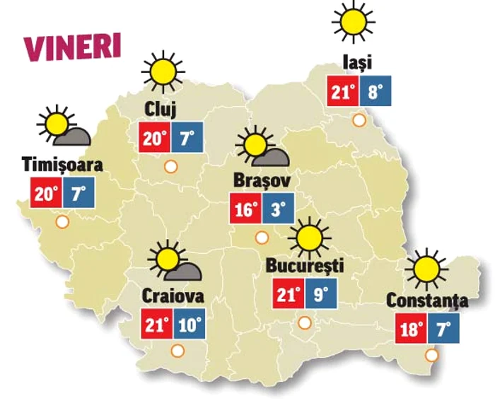 Prognoza meteo 24 aprilie - vremea călduroasă şi temperaturi în creştere