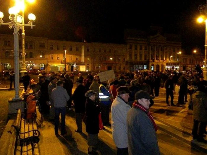 Reprezentanţii Consiliului Local Civic au ieşit în stradă şi cu altă ocazie  FOTO arhivă Adevărul
