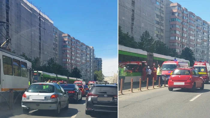 Circulația este temporar îngreunată. FOTO: Infotrafic București și Ilfov Facebook / b365.ro