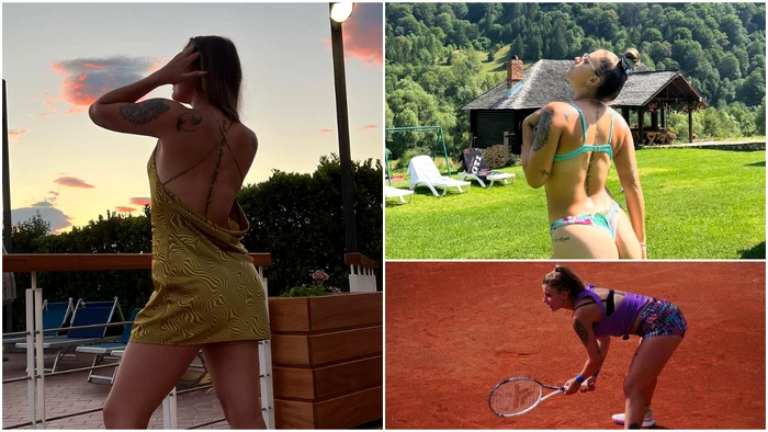 Tenismena din România cu cel mai provocator posterior. Foto: colaj Facebook/Andreea Prisăcariu