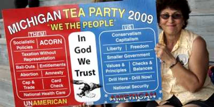 Susținătorii Tea Party consideră că guvernarea Obama pervertește spiritul american.