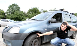 Ora 15 02  Marian  a făcut pană, iar janta  s a strâmbat din cauza gropii jpeg