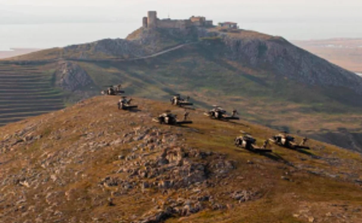 Elicopterele de luptă americane la Enisala FOTO Facebook/ 3rd Combat Aviation Brigade