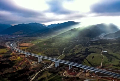 Viaduct pe Autostrada A1 Sibiu-Pitești Lotul Șelimbăr-Boița Foto Cristian Pistol
