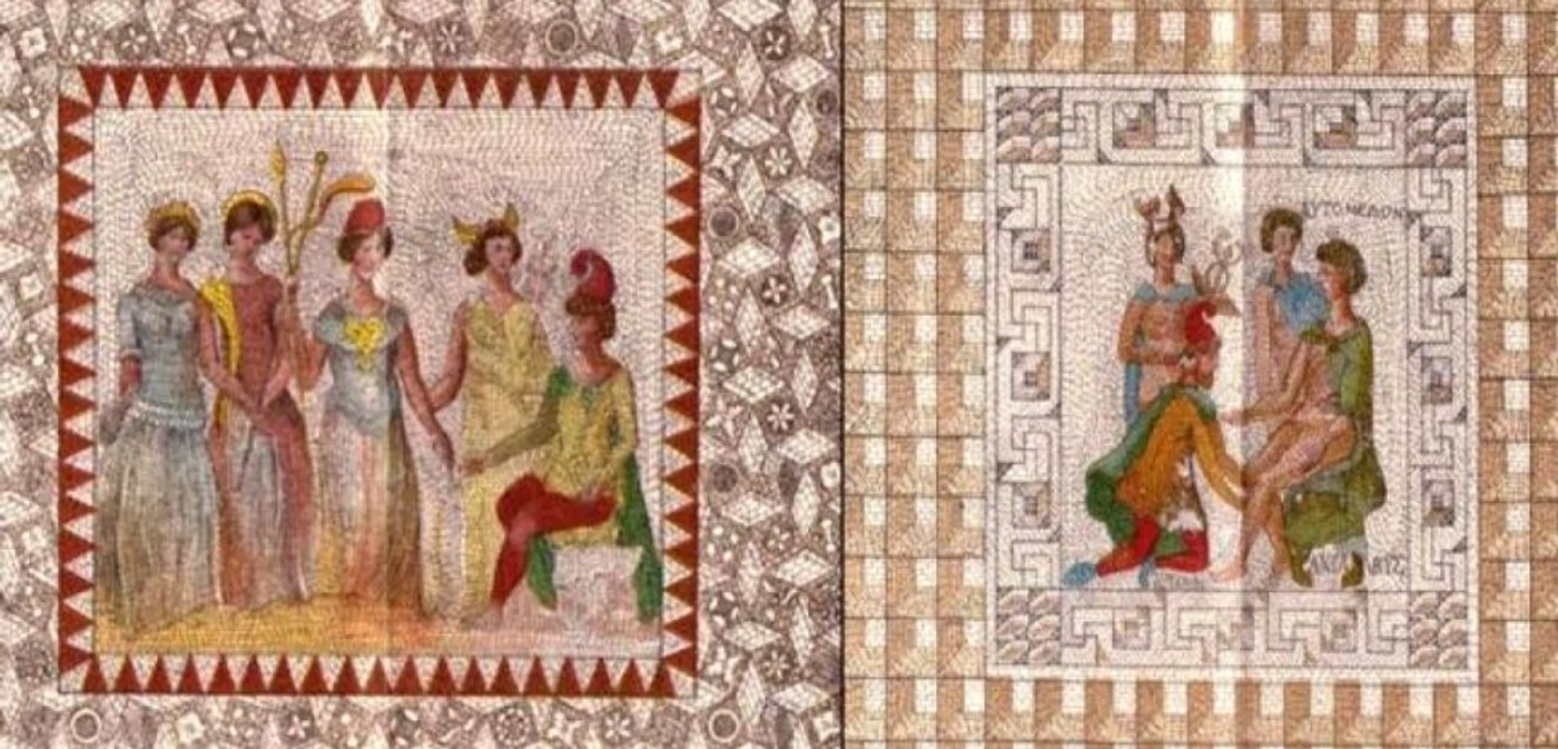 Mozaicul antic, dispărut. Gravură din secolul al XIX-lea. 