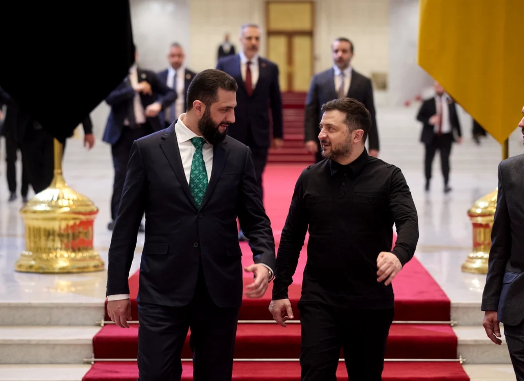 Volodimir Zelenski și Ahmed al-Sharaa. FOTO: Facebook / Volodimir Zelenski 