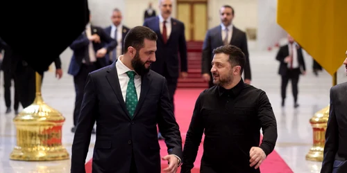 Volodimir Zelenski și Ahmed al-Sharaa. FOTO: Facebook / Volodimir Zelenski 