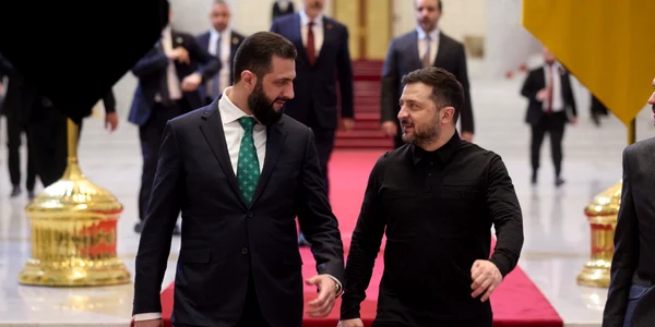Volodimir Zelenski și Ahmed al-Sharaa. FOTO: Facebook / Volodimir Zelenski 